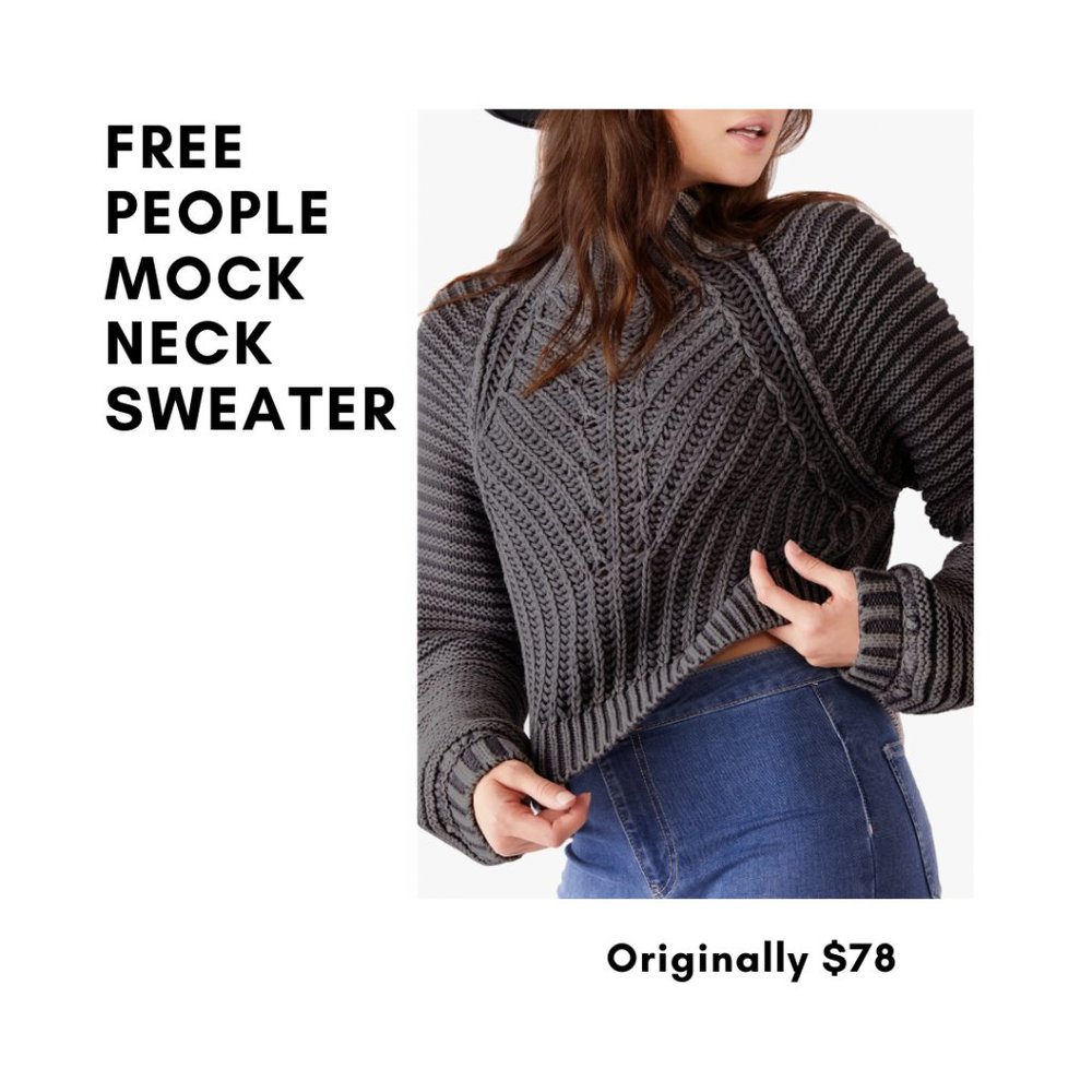 Free People Sweetheart Mock Neck Sweater